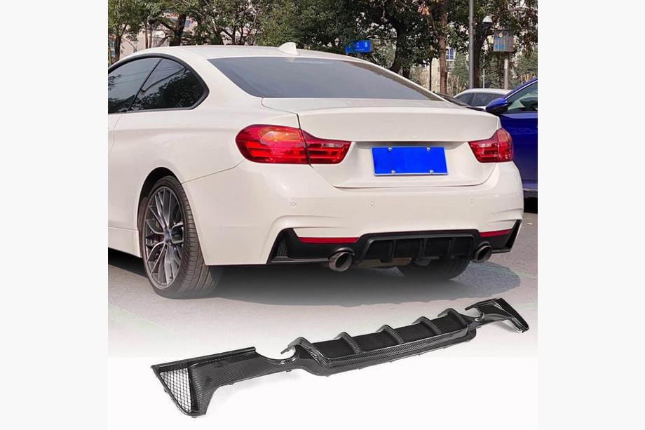 BMW 4 sērija F32/F33/F36 2012–2020 Aizmugurējā bufera difuzors FRP V6 (M-Sport) Foto 2