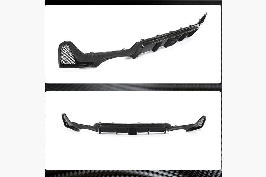 BMW 4 sērija F32/F33/F36 2012–2020 Aizmugurējā bampera difuzors V7 (M-Sport, karbons) Foto 3