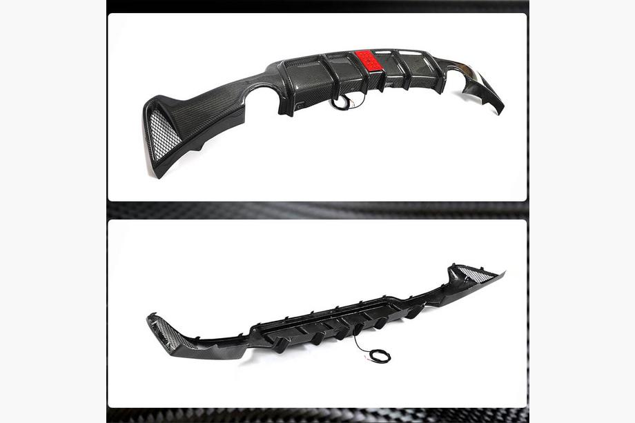 BMW 4 sērija F32/F33/F36 2012–2020 Aizmugurējā bampera difuzors V7 (M-Sport, karbons) Foto 8