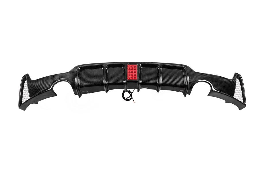 BMW 4 sērija F32/F33/F36 2012–2020 Aizmugurējā bampera difuzors V8 (M-Sport, oglekļa šķiedra) Foto 6