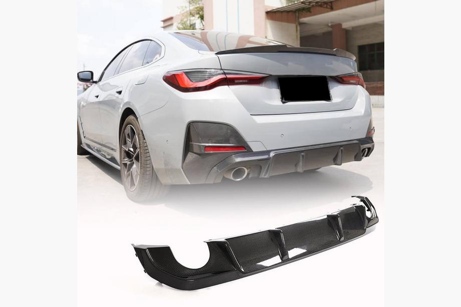 BMW 4. sērija G22/23/26 2020– Aizmugurējā bufera difuzors V1 (G26 M-Sport, oglekļa šķiedra) Image