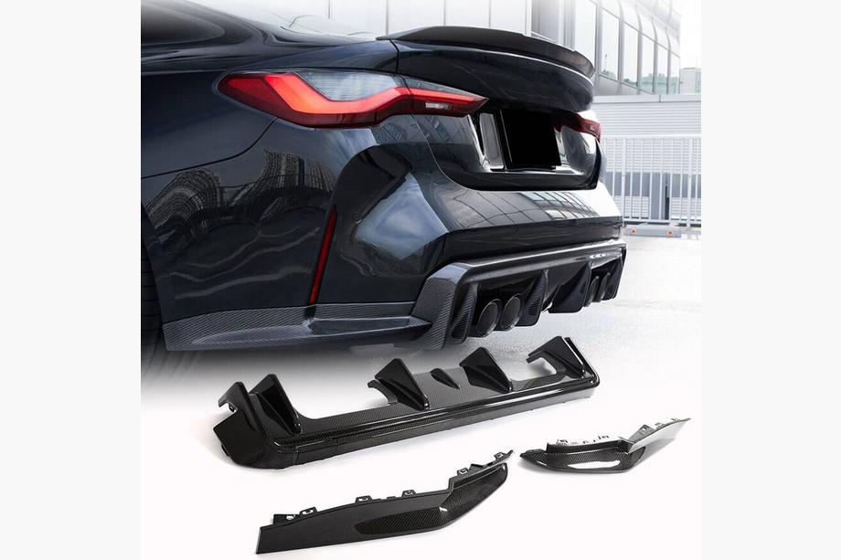BMW 4. sērija G22/23/26 2020– Aizmugurējā bampera difuzors V5 (G82/G83, oglekļa šķiedra) Image