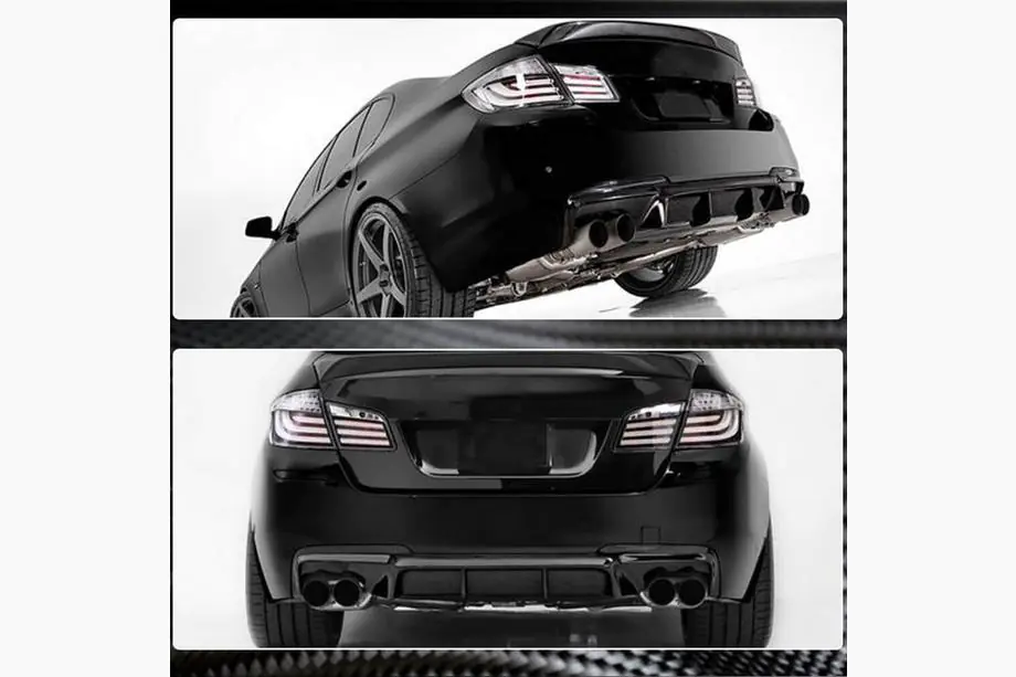 BMW 5. sērija F10/F11 2010–2016 Aizmugurējā bufera difuzors V3 (F10 M-Sport, oglekļa šķiedra) Foto 3