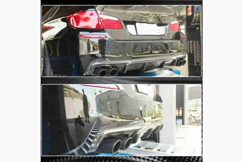 BMW 5. sērija F10/F11 2010–2016 Aizmugurējā bufera difuzors V3 (F10 M-Sport, oglekļa šķiedra) Foto 4