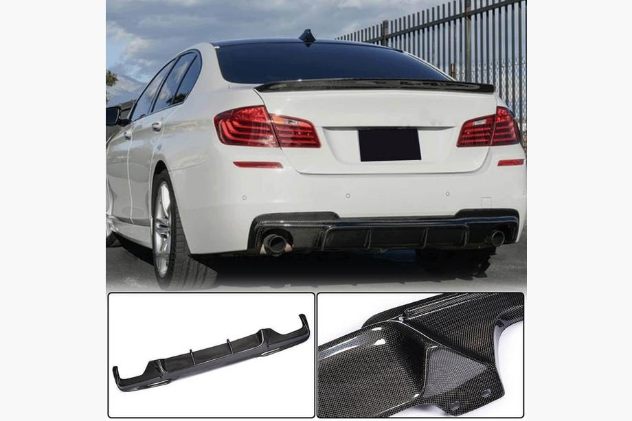 BMW 5. sērija F10/F11 2010–2016 Aizmugurējā bampera difuzors Carbon V5 (M-Sport) Image