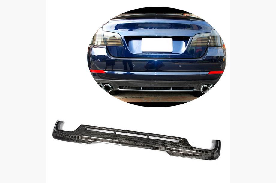 BMW 5. sērija F10/F11 2010–2016 Aizmugurējā bampera difuzors V4 (F10 M-Sport, karbons) Image