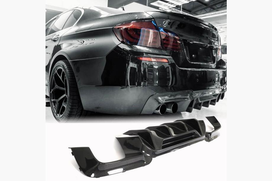 BMW 5. sērija F10/F11 2010–2016 Aizmugurējā bampera difuzors V3 (F10 M5, oglekļa šķiedra) Foto 1