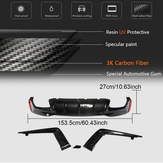 Aizmugurējā bampera difuzors V5 (M-Sport/M5 F90, oglekļa šķiedra) BMW 5. sērija G30/G31 2017–2023 foto 3