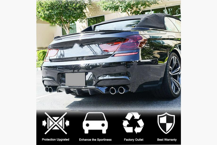 BMW 6. sērija F12/F13/F06 2011–2018 Aizmugurējā bampera difuzors V2 (M6, oglekļa šķiedra) Foto 2