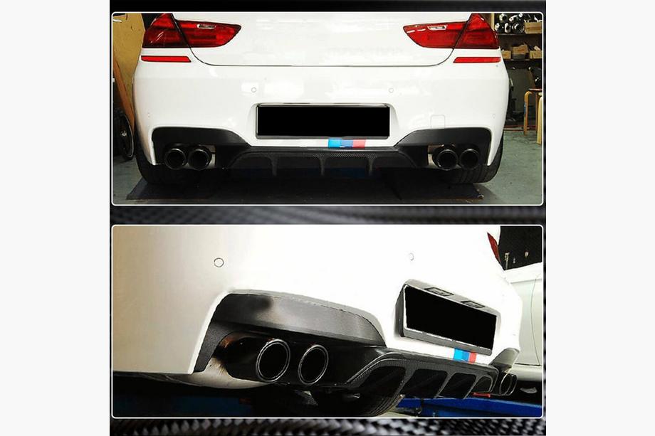 BMW 6. sērija F12/F13/F06 2011–2018 Aizmugurējā bampera difuzors V2 (M6, oglekļa šķiedra) Foto 3