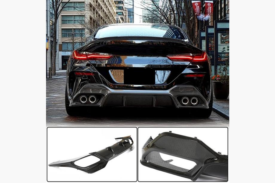 BMW 8. sērija G14/G15/G16 2018– Aizmugurējā bampera difuzors V2 (G16 M-Sport, karbons) Image