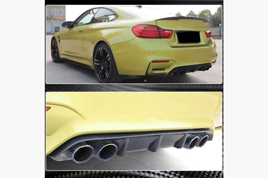 BMW 3. sērija F30/F31 2012–2019 Aizmugurējā bampera difuzors V10 (F80, oglekļa šķiedra) Image
