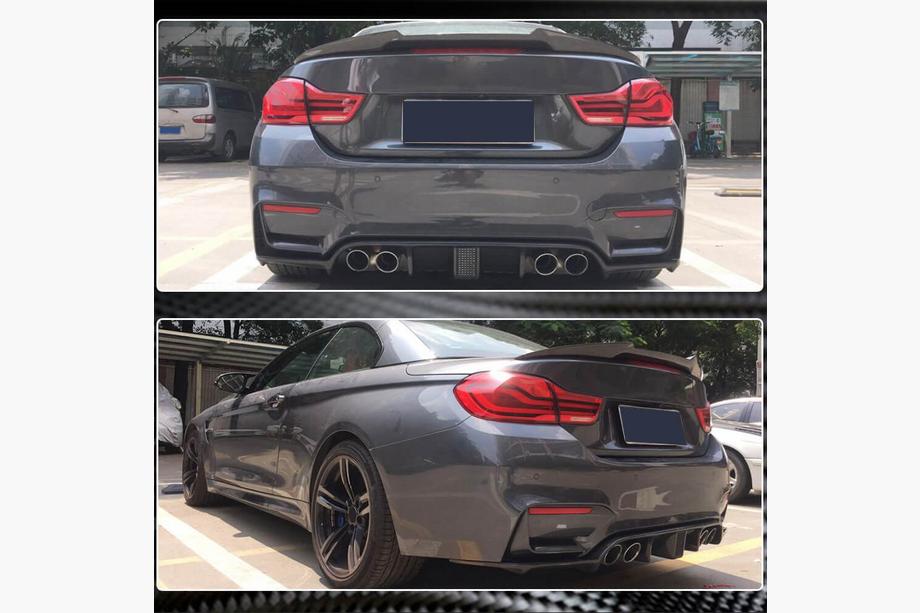 BMW 3. sērija F30/F31 2012–2019 Aizmugurējā bampera difuzors V13 (F80, oglekļa šķiedra) Foto 4