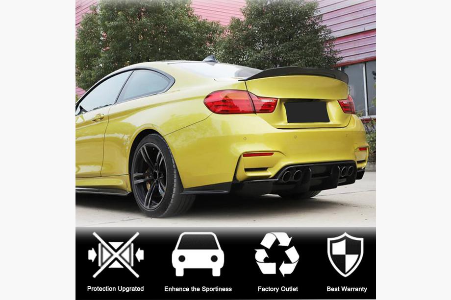 BMW 4 sērija F32/F33/F36 2012–2020 Aizmugurējā bampera difuzors V1 (F82/F83, oglekļa šķiedra) Foto 2