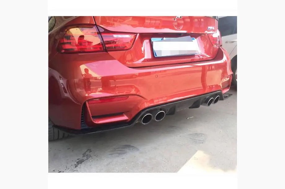 BMW 4 sērija F32/F33/F36 2012–2020 Aizmugurējā bufera difuzors V2 (F82/F83, oglekļa šķiedra) Foto 4