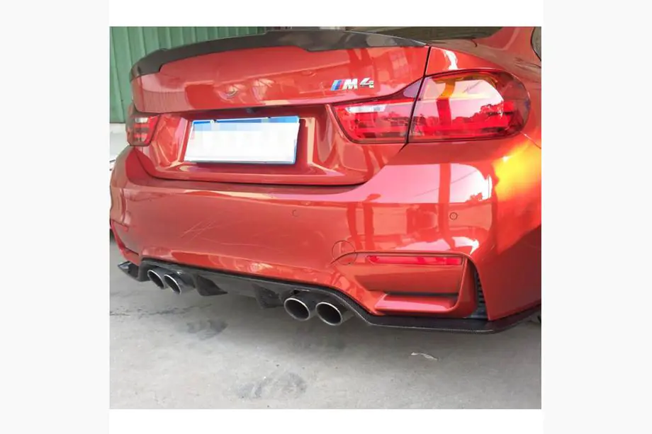 BMW 4 sērija F32/F33/F36 2012–2020 Aizmugurējā bufera difuzors V2 (F82/F83, oglekļa šķiedra) Foto 5