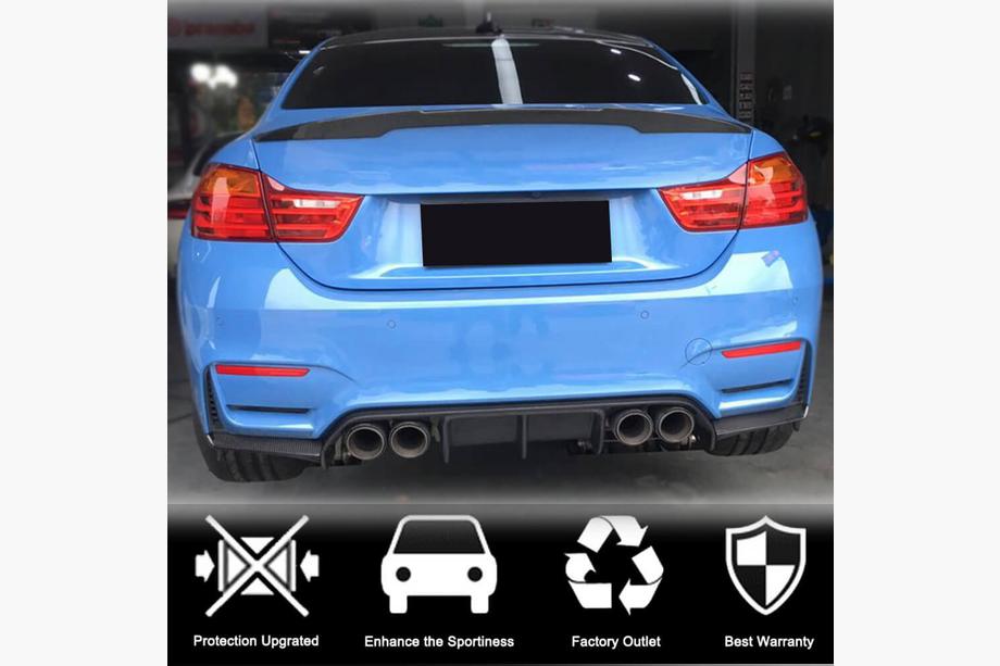 BMW 4 sērija F32/F33/F36 2012–2020 Aizmugurējā bampera difuzors V6 (F82/F83, karbons) Foto 3