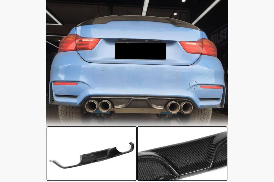 BMW 4 sērija F32/F33/F36 2012–2020 Aizmugurējā bufera difuzors V7 (F82/F83, oglekļa šķiedra) Image