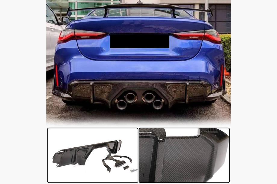 BMW 3. sērija G20/G21 2018– Aizmugurējā bampera difuzors V2 (G80, oglekļa šķiedra) Image
