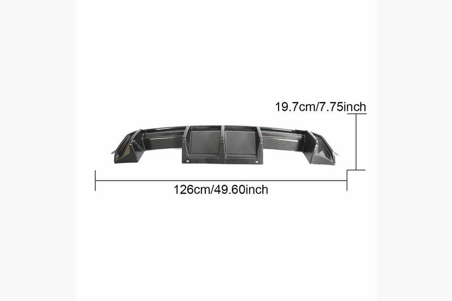 BMW 4. sērija G22/23/26 2020– Aizmugurējā bampera difuzors V1 (G82/G83, oglekļa šķiedra) Foto 14