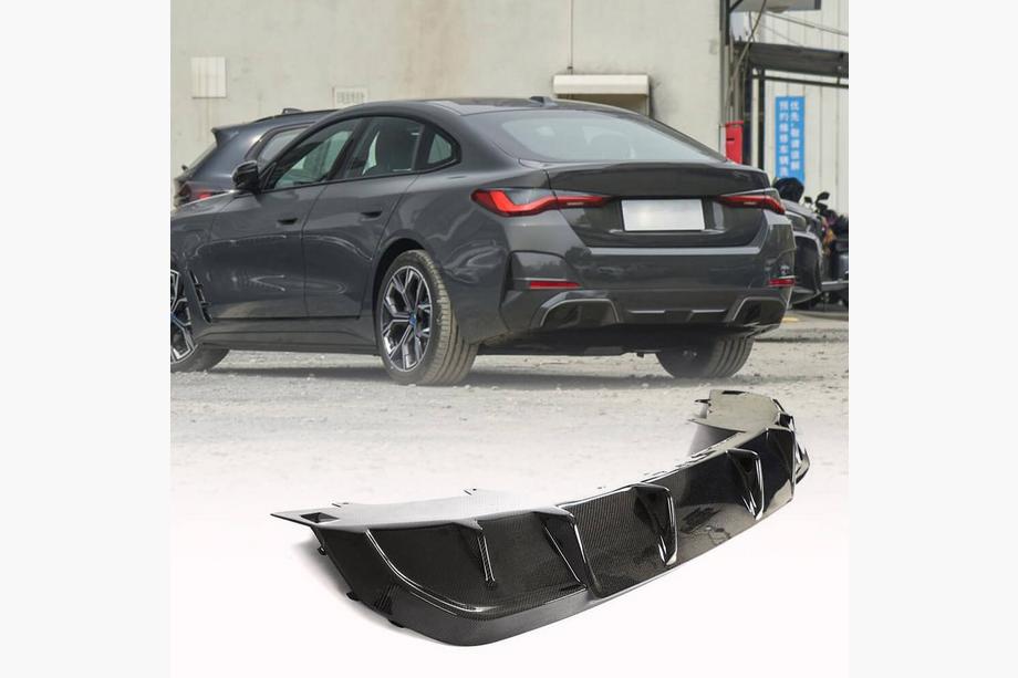BMW 4. sērija G22/23/26 2020– Aizmugurējā bufera difuzors V1 (i4 G26 M-Sport, oglekļa šķiedra) Image