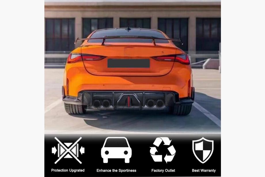 BMW 4. sērija G22/23/26 2020– Aizmugurējā bufera difuzors Dry Carbon V5 (G82/G83 2021+) Foto 2