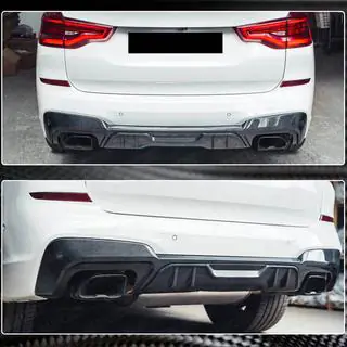 Aizmugurējā bampera difuzors (oriģinālajam M-Sport 2018-2021, oglekļa šķiedra) foto 4