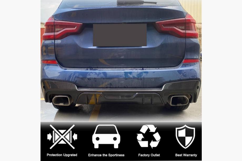 BMW X3 G01 2018– Aizmugurējā bampera difuzors (oriģinālajam M-Sport 2018-2021, oglekļa šķiedra) Foto 2