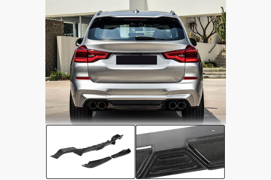 BMW X3 G01 2018– Aizmugurējā bampera difuzors V2 (F97 2018-2021, oglekļa šķiedra) Image