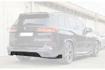 BMW X5 G05 2019–2026 Aizmugurējā bufera difuzors V2 (2018-2022, melns spīdīgs) foto 1