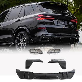 Aizmugurējā bampera difuzors V4 (2018-2022, spīdīgi melns) BMW X5 G05 2019–2026 foto 1