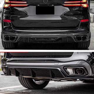 Aizmugurējā bampera difuzors V4 (2018-2022, spīdīgi melns) BMW X5 G05 2019–2026 foto 2