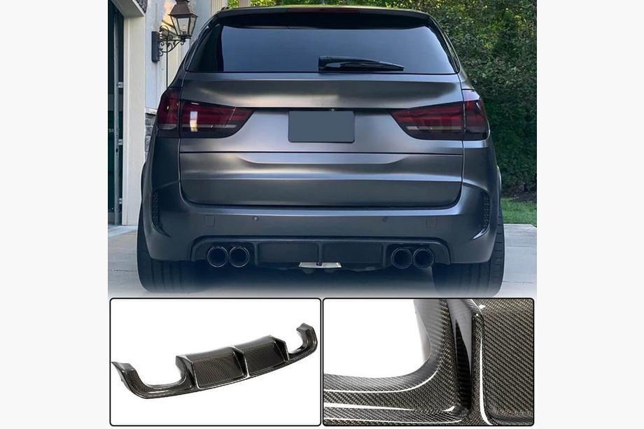 BMW X5 F15 2013–2018 Aizmugurējā bampera difuzors V2 (F85, oglekļa šķiedra) Foto 2