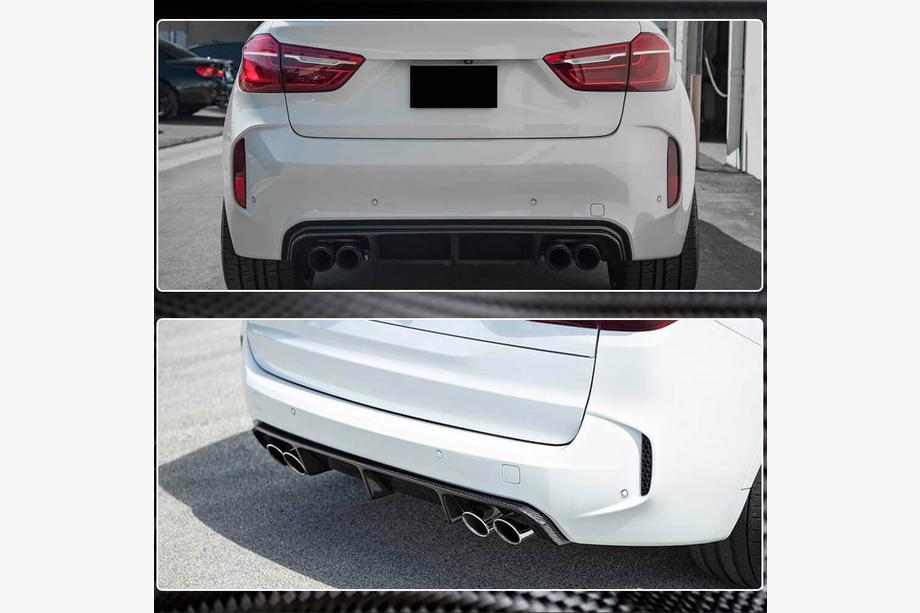 BMW X5 F15 2013–2018 Aizmugurējā bampera difuzors V2 (F85, oglekļa šķiedra) Foto 4