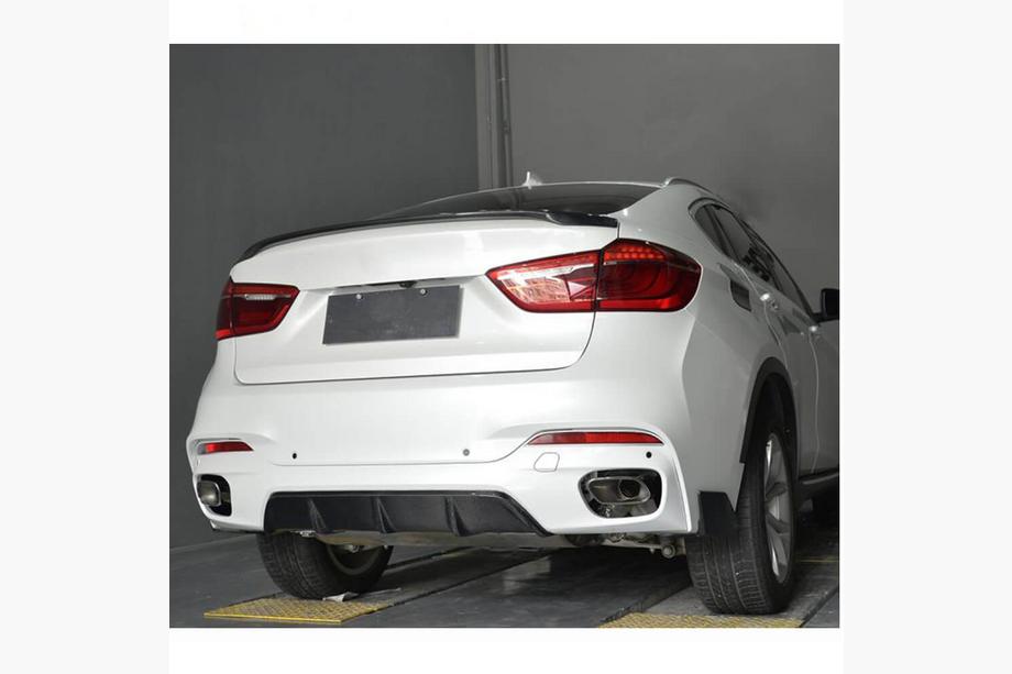 BMW X6 F16 2014–2019 Aizmugurējā bampera difuzors V1 (M-Sport, oglekļa šķiedra) Foto 2
