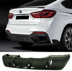 BMW X6 F16 2014–2019 Aizmugurējā bampera difuzors V2 (M-Sport, oglekļa šķiedra) foto 5