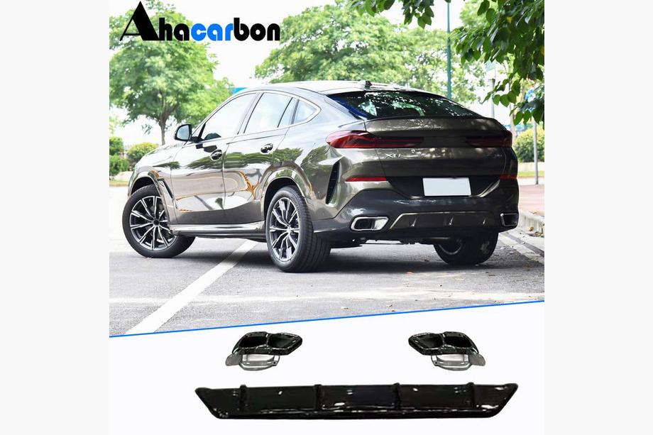 BMW X6 G06 2019–2027 Aizmugurējā bufera ABS difuzors (M-Sport, 2023+) Image