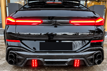 BMW X6 G06 2019–2027 Aizmugurējā bampera difuzors (M-Sport, 2018-2022, oglekļa šķiedra) foto 1