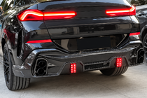 BMW X6 G06 2019–2027 Aizmugurējā bampera difuzors (M-Sport, 2018-2022, oglekļa šķiedra) foto 3