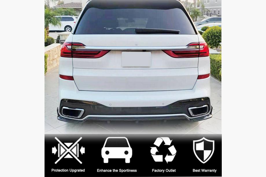 BMW X7 G07 2019– Aizmugurējā bufera difuzors (M-Sport 2019-2022, oglekļa šķiedra) Foto 10