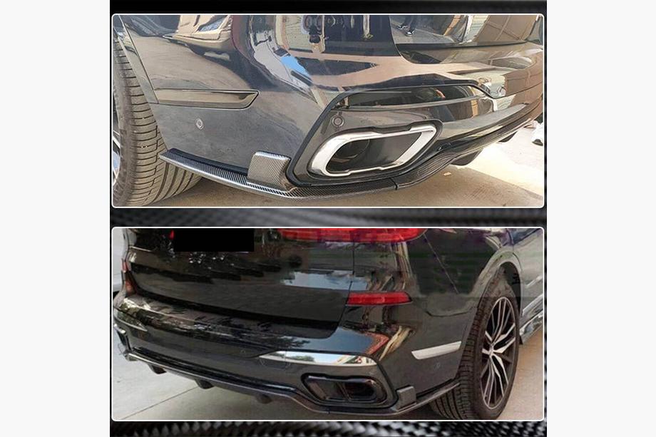BMW X7 G07 2019– Aizmugurējā bufera difuzors (M-Sport 2019-2022, oglekļa šķiedra) Foto 12