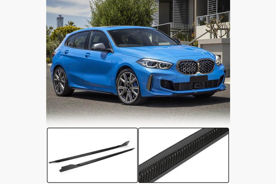 BMW 1. sērija F40 2019–2024 Sliekšņu uzlikas (M-Sport, oglekļa šķiedra) Foto 1