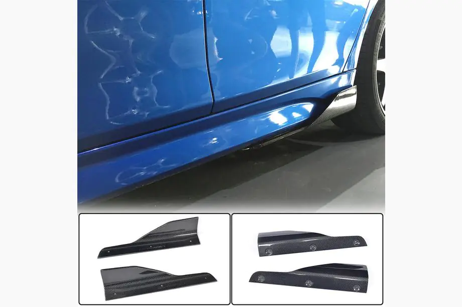 BMW 3. sērija F30/F31 2012–2019 Sānu sliekšņu uzlikas V2 (M-Sport sliekšņiem, karbon) Foto 1