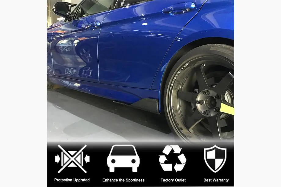 BMW 3. sērija F30/F31 2012–2019 Sānu sliekšņu uzlikas V2 (M-Sport sliekšņiem, karbon) Foto 3