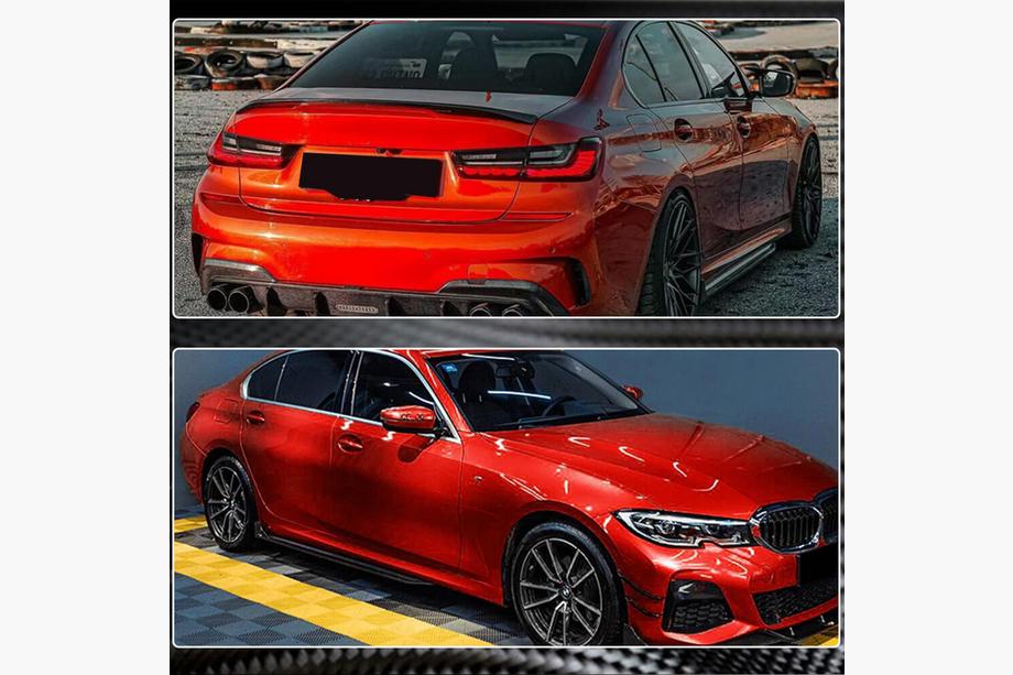 BMW 3. sērija G20/G21 2018– Sliekšņu uzlikas V3 (G20 M-Sport, oglekļa šķiedra) Foto 3
