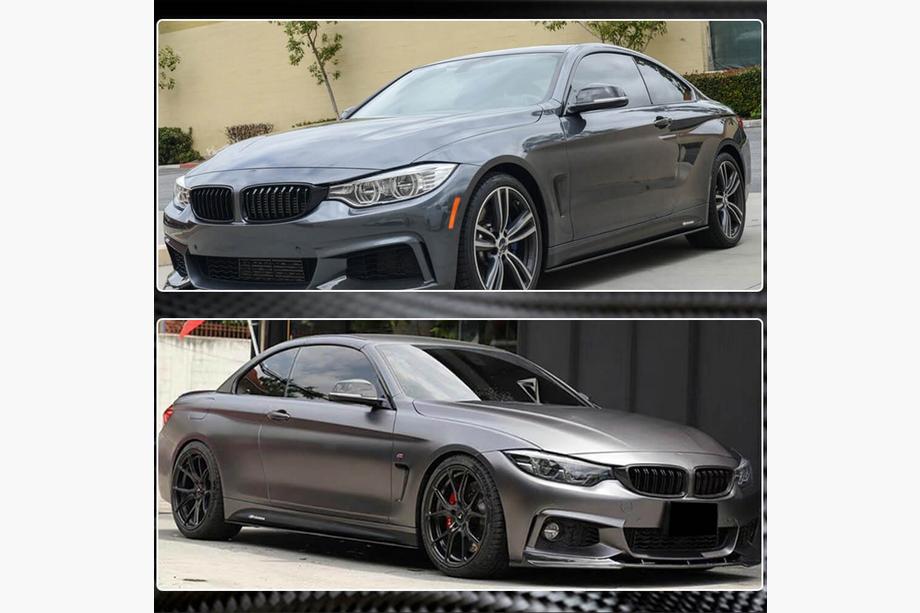 BMW 4 sērija F32/F33/F36 2012–2020 Sliekšņu uzlikas V2 (F32/F33 M-Sport, oglekļa šķiedra) Foto 5