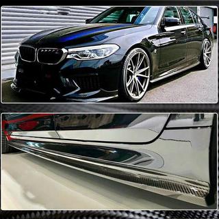 Sānu sliekšņu uzlikas V2 (M-Sport/M5, oglekļa šķiedra) BMW 5. sērija G30/G31 2017–2023 foto 4