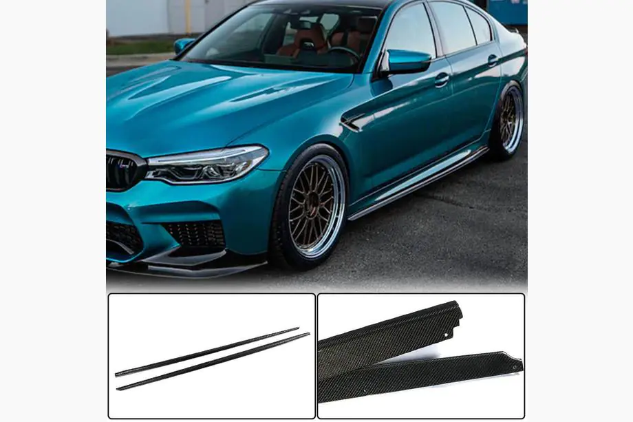 BMW 5. sērija G30/G31 2017–2023 Sānu sliekšņu uzlikas V2 (M-Sport/M5, oglekļa šķiedra) Image