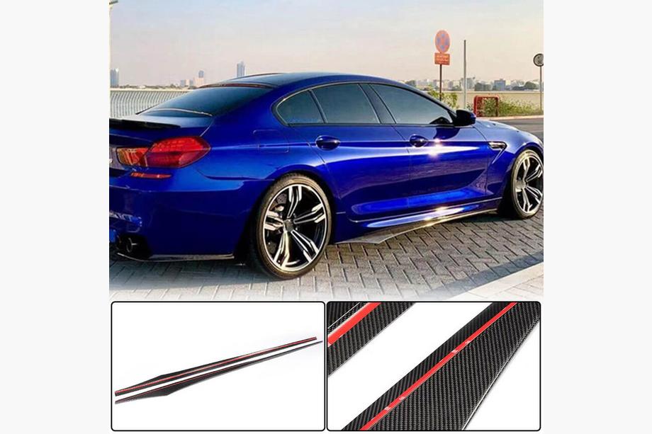 BMW 6. sērija F12/F13/F06 2011–2018 Sānu sliekšņu uzlikas V1 (F06 M-Sport, oglekļa šķiedra) Foto 2
