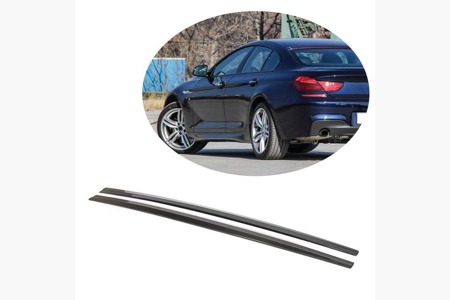 BMW 6. sērija F12/F13/F06 2011–2018 Sliekšņu uzlikas V2 (F06 M-Sport, oglekļa šķiedra) Foto 1